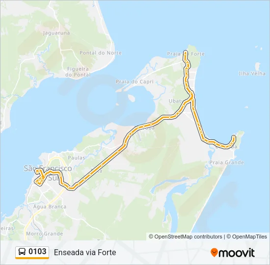 0103 Bus Line Map
