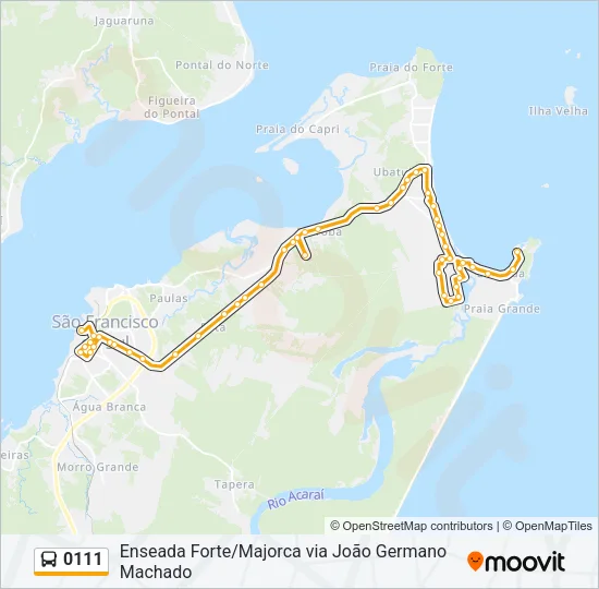 0111 Bus Line Map