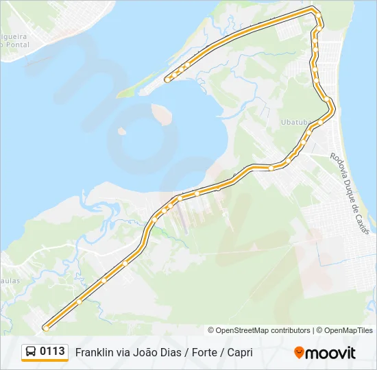 0113 Bus Line Map