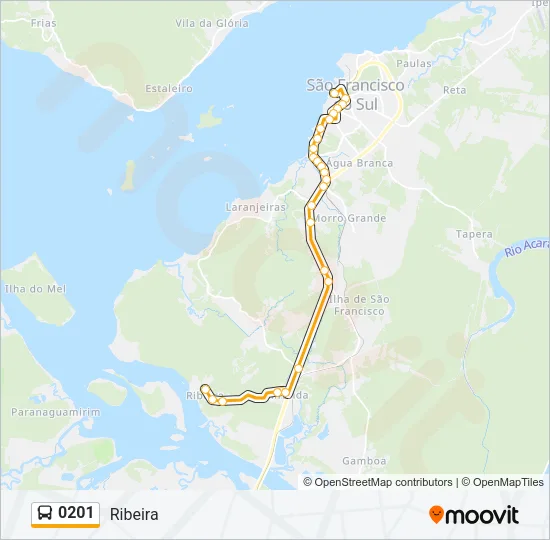 0201 Bus Line Map