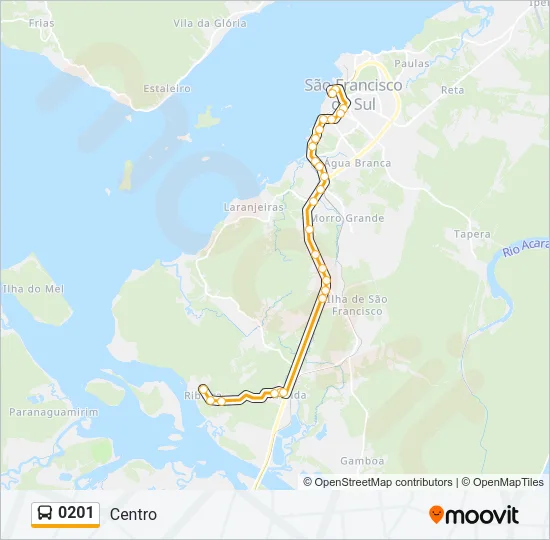 0201 Bus Line Map