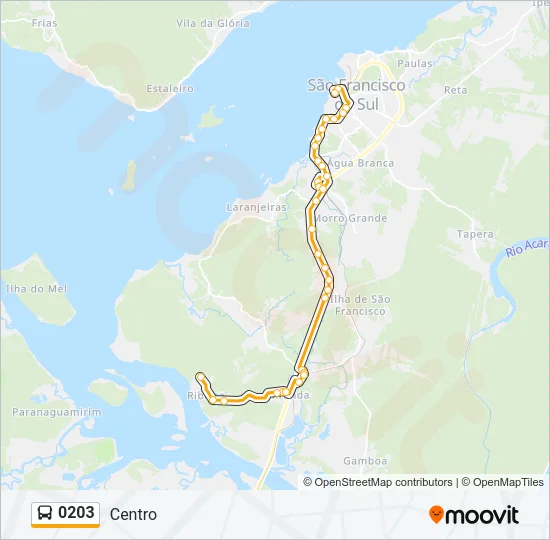 0203 Bus Line Map