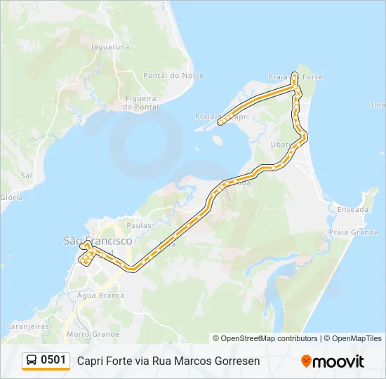 0501 Bus Line Map