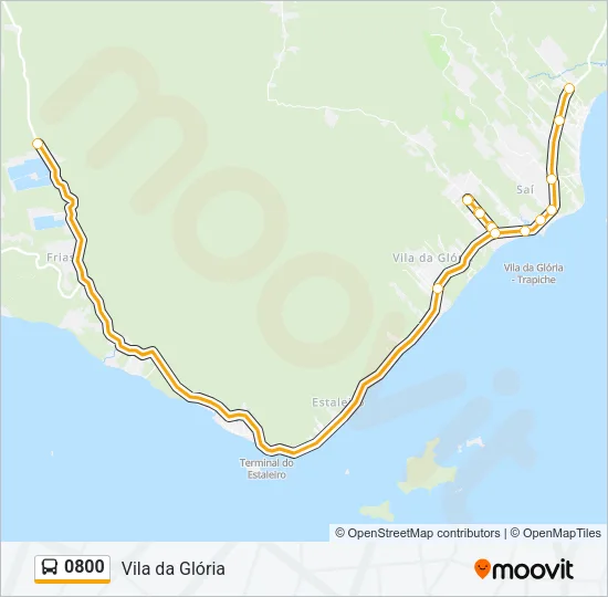 0800 Bus Line Map