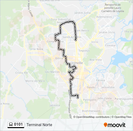 0101 Bus Line Map