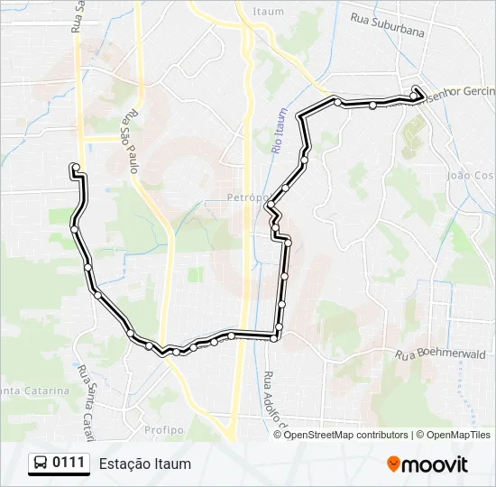 0111 Bus Line Map