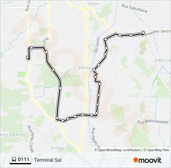 0111 Bus Line Map