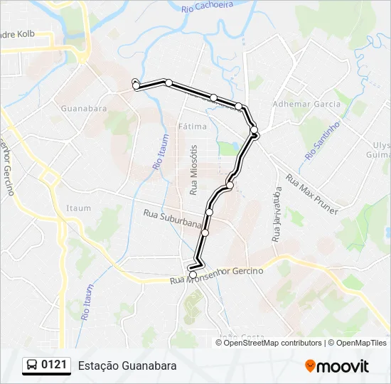 0121 Bus Line Map