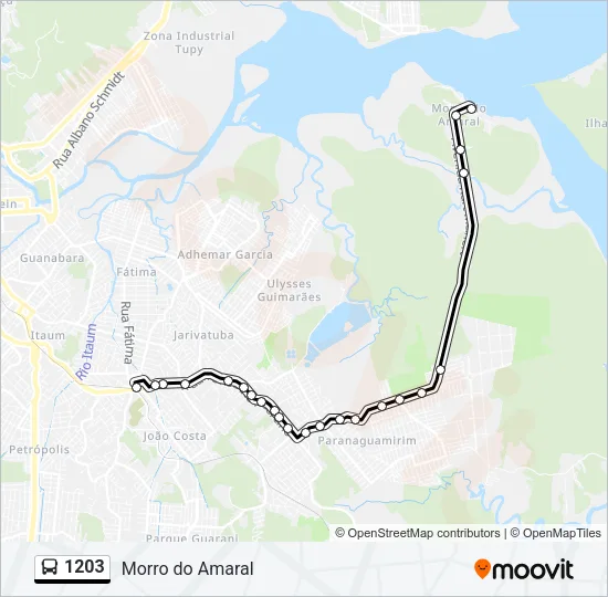 1203 Bus Line Map