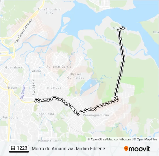 1223 Bus Line Map