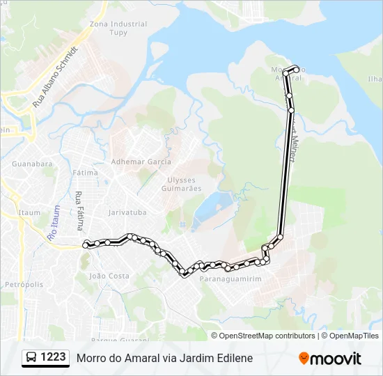 1223 Bus Line Map