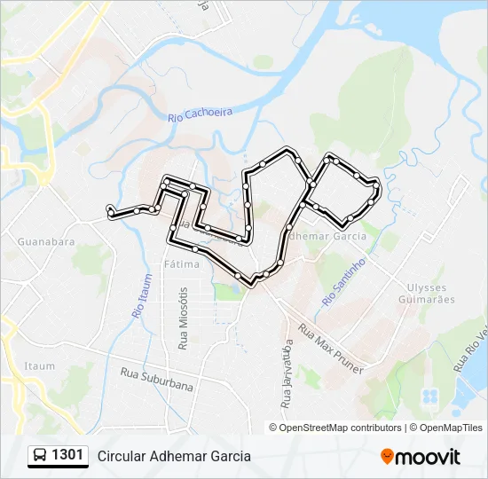 1301 Bus Line Map