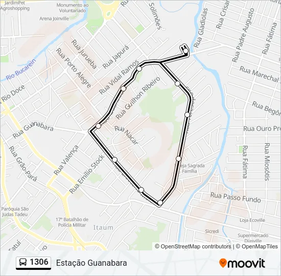1306 Bus Line Map