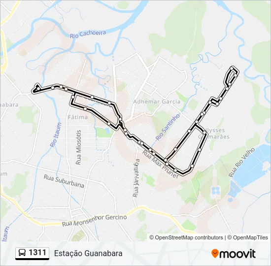 1311 Bus Line Map