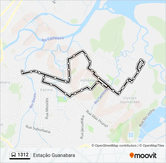 1312 Bus Line Map