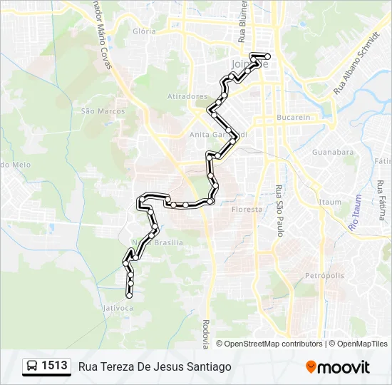1513 Bus Line Map