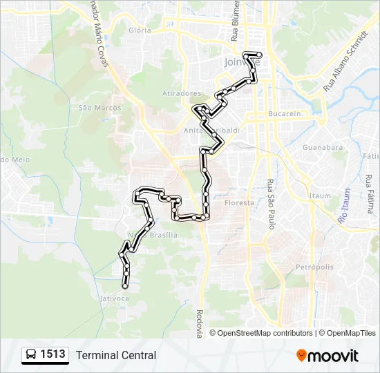 1513 Bus Line Map