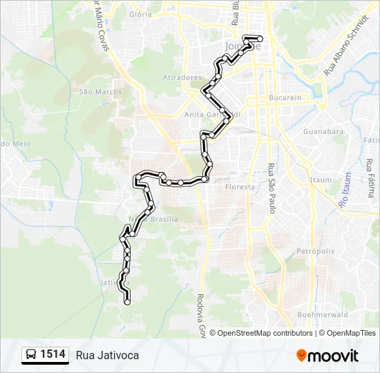 1514 Bus Line Map