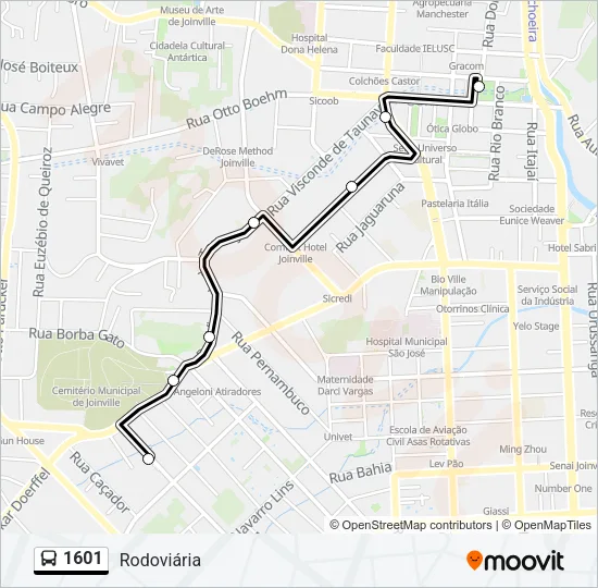 1601 Bus Line Map