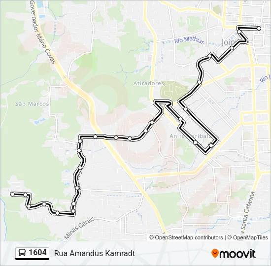 1604 Bus Line Map