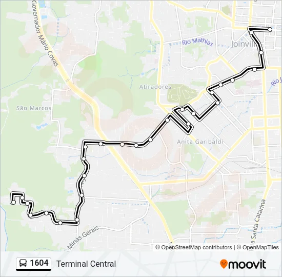 1604 Bus Line Map