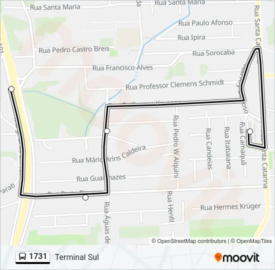 1731 Bus Line Map