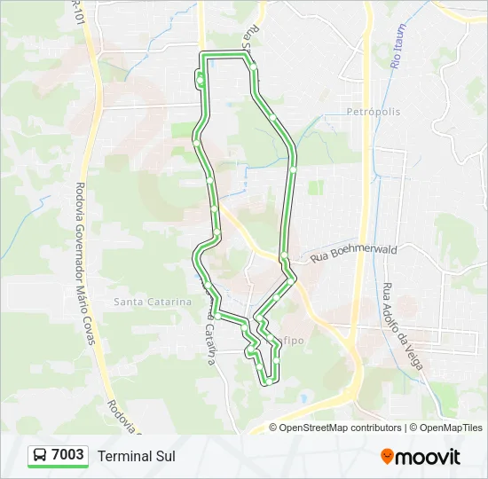 7003 Bus Line Map