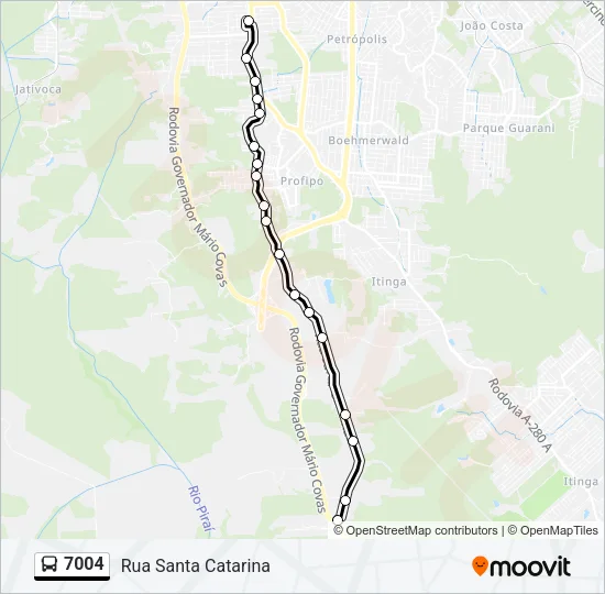 7004 Bus Line Map