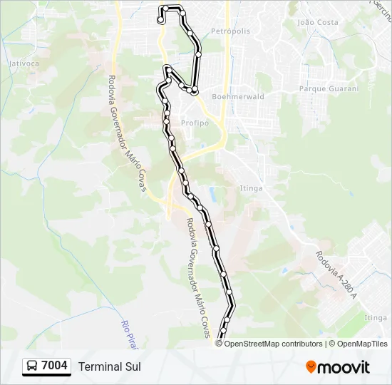 7004 Bus Line Map