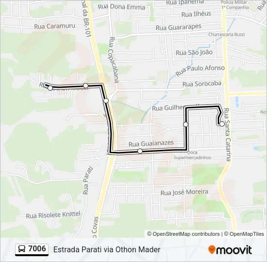 7006 Bus Line Map