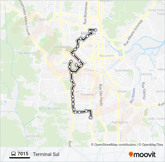 7015 Bus Line Map