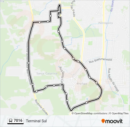 7016 Bus Line Map