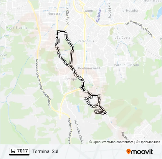 7017 Bus Line Map