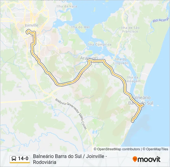 14-0 Bus Line Map