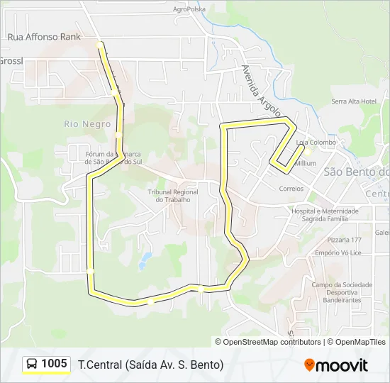 1005 Bus Line Map