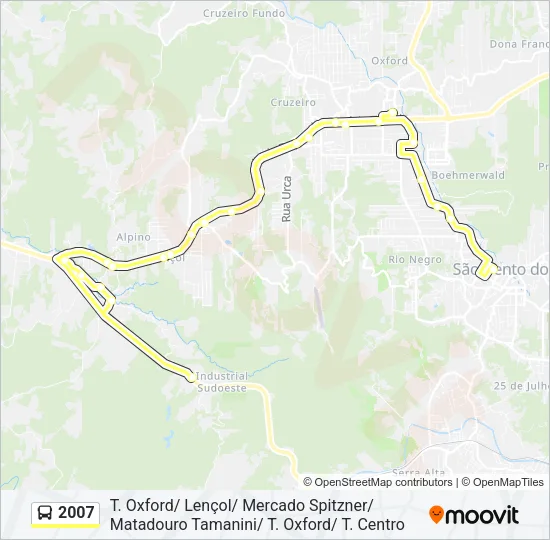 2007 Bus Line Map