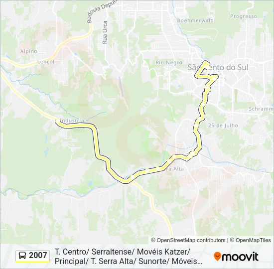 2007 Bus Line Map
