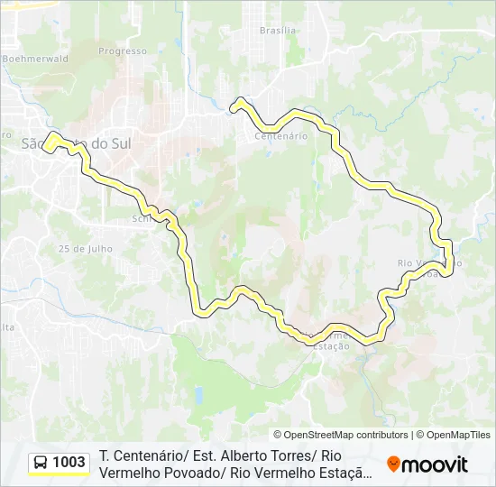 1003 Bus Line Map