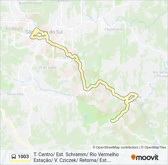 1003 Bus Line Map