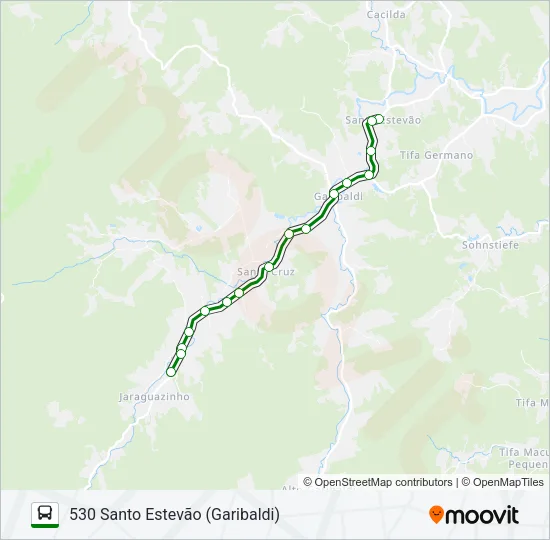 530 SANTO ESTEVÃO (GARIBALDI) Bus Line Map