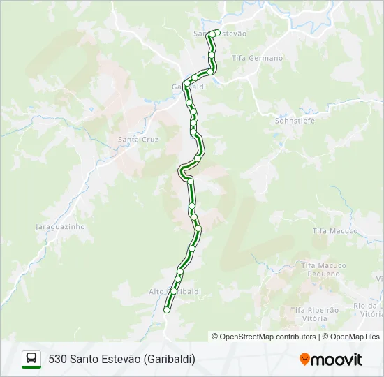 530 SANTO ESTEVÃO (GARIBALDI) Bus Line Map