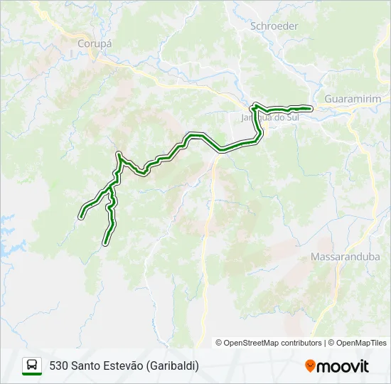 530 SANTO ESTEVÃO (GARIBALDI) Bus Line Map