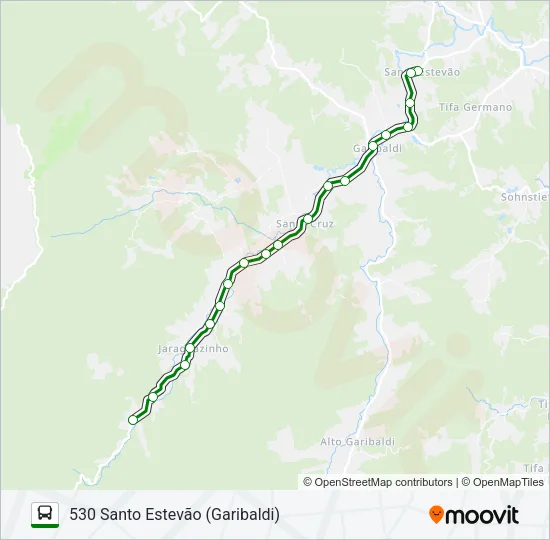 530 SANTO ESTEVÃO (GARIBALDI) Bus Line Map