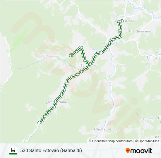 530 SANTO ESTEVÃO (GARIBALDI) Bus Line Map