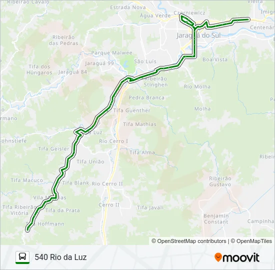 540 RIO DA LUZ Bus Line Map