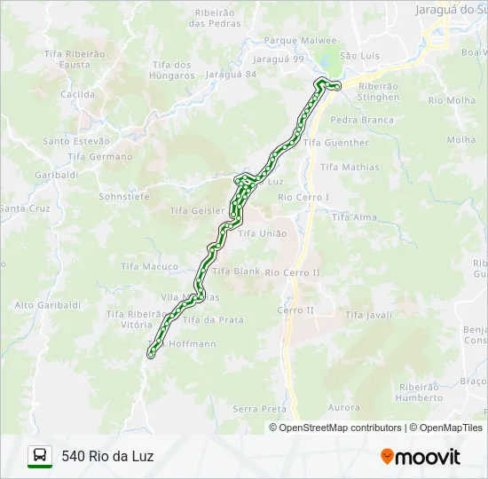 540 RIO DA LUZ Bus Line Map