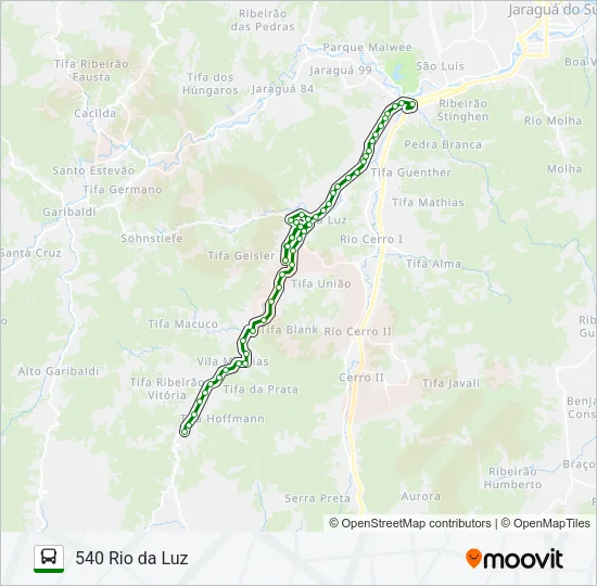 540 RIO DA LUZ Bus Line Map