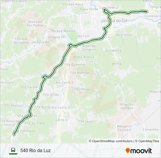 540 RIO DA LUZ Bus Line Map