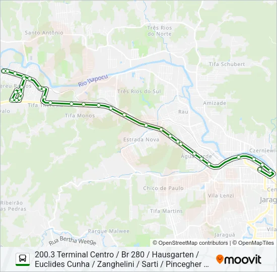 200 NEREU Bus Line Map