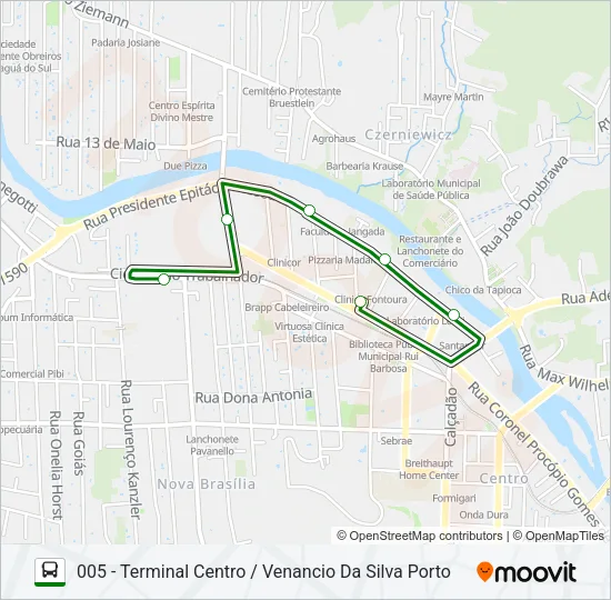 005 CIRCULAR VENÂNCIO Bus Line Map